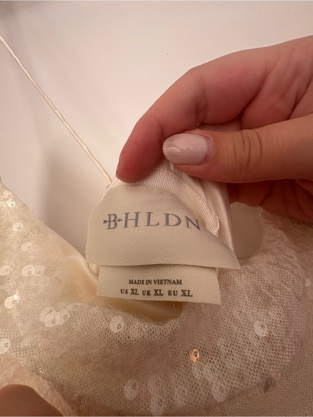 BHLDN Ivory Sequin Gown - Picture 3 of 5